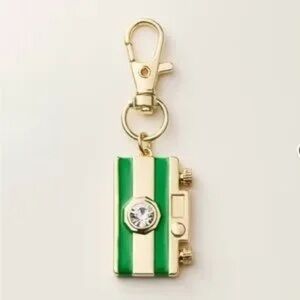 Green and Gold Camera Keychain